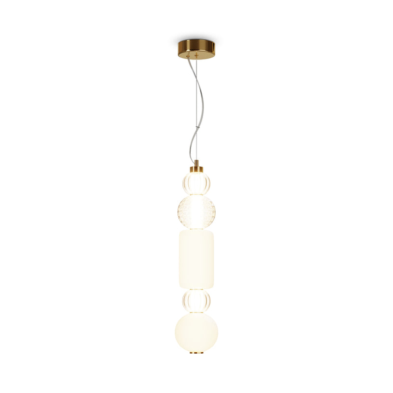 Maytoni Collar 1L pendant lamp, gold LED D 14.7cm