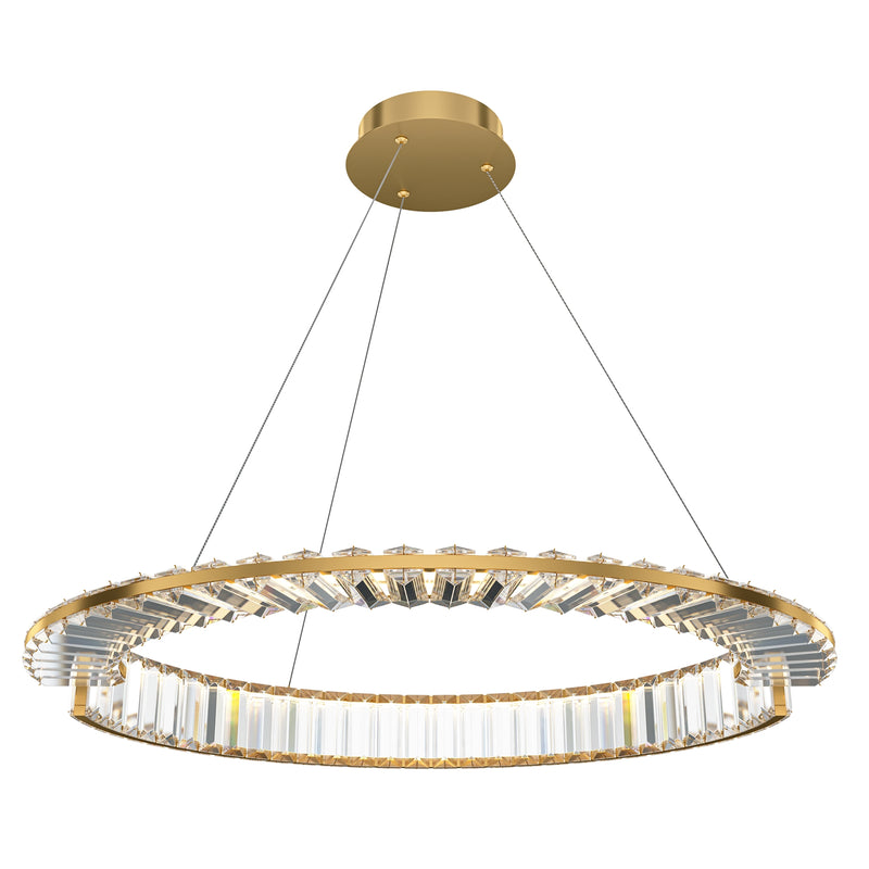 Maytoni Krone 1L pendant lamp, gold LED D 62cm