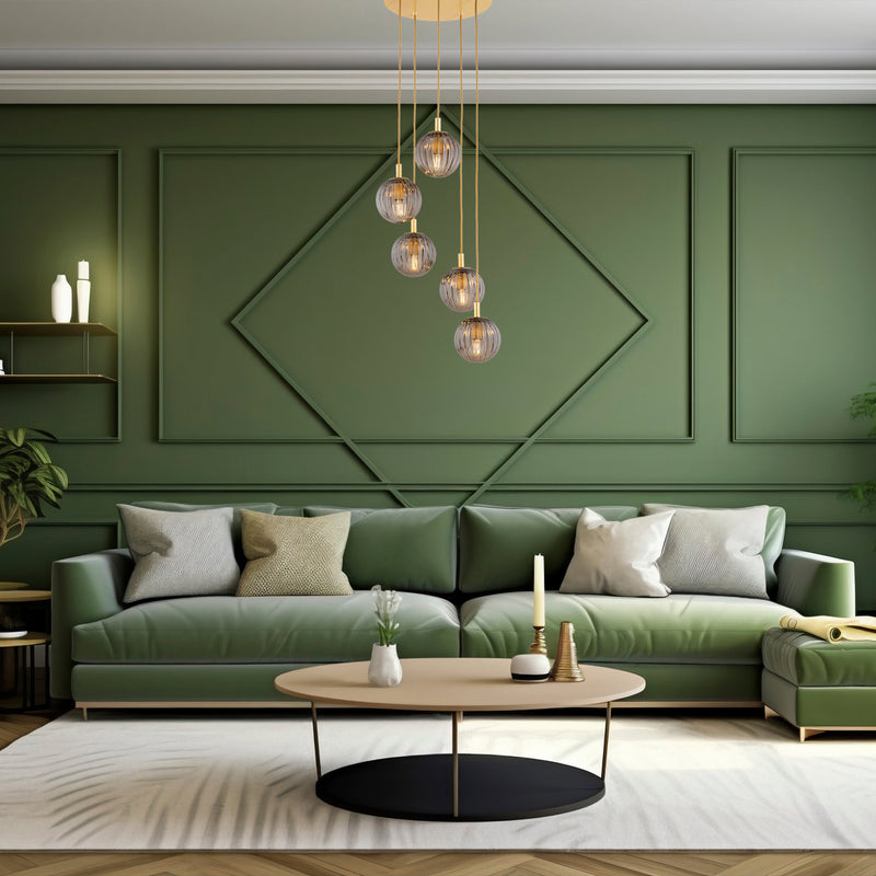 Argon Paloma 5L pendant lamp E14 H 139.5cm