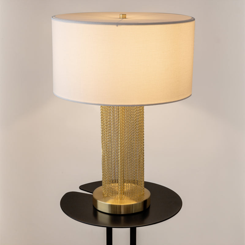 Maytoni Impressive 1L table lamp, gold E27 D 34cm