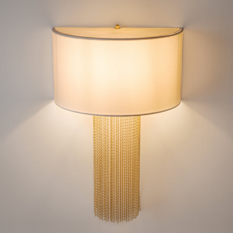 Maytoni Imponerende 1L vaskemaskine sconce væglampe, guld E14 H 47,5 cm