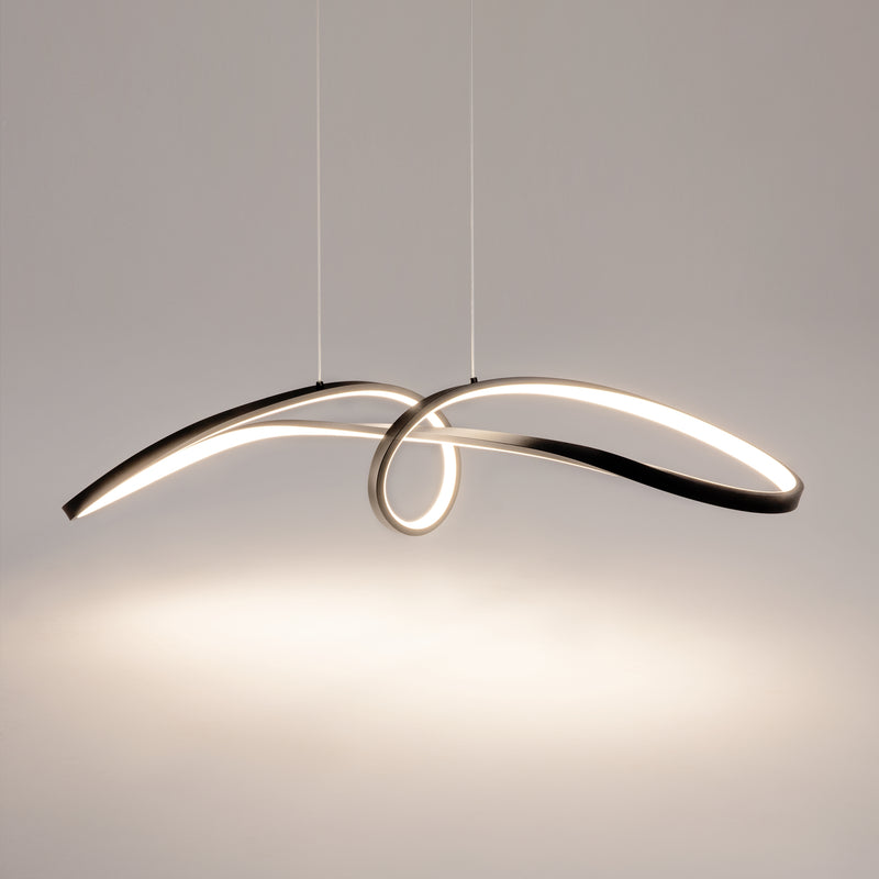 Maytoni Curve 1L Pendelleuchte, schwarze LED