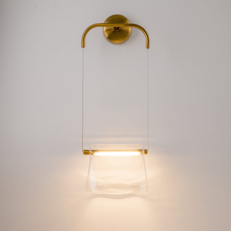 Maytoni Cabaret 1L wall sconce lamp, brass LED H 330cm