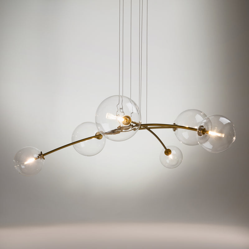 Maytoni Mood 6L pendant lamp, G4 H 340.7cm