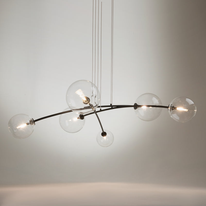 Maytoni Mood 6L pendant lamp, G4 H 340.7cm