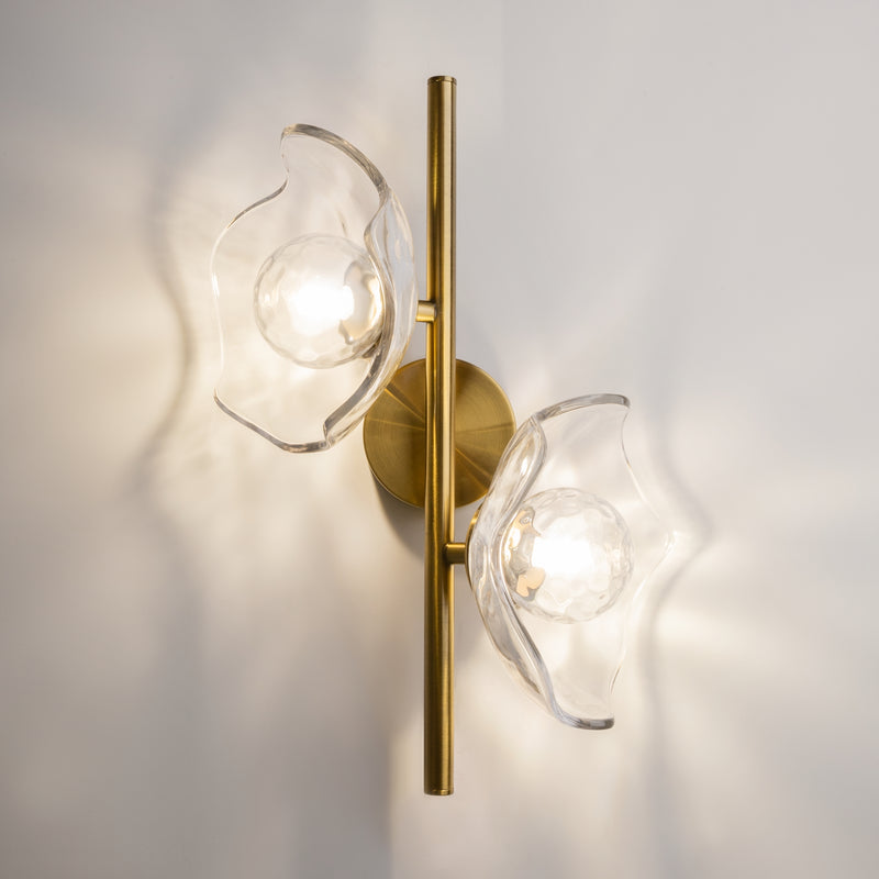 Maytoni Miracle 2L wall sconce lamp, brass G9 H 45cm