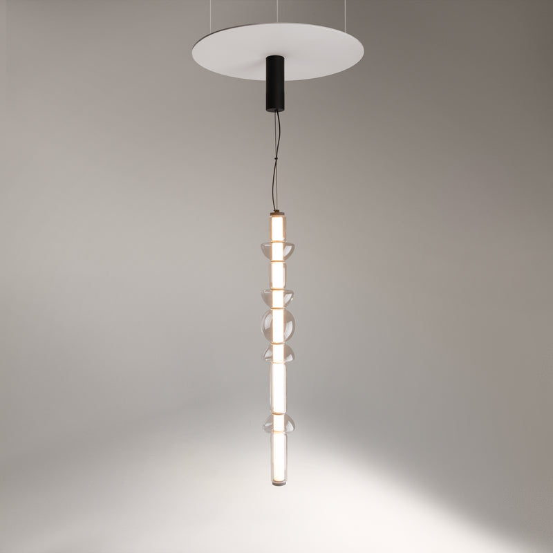 Maytoni Cosmo 1L lineær ophængt loftslampe, LED H 137,5cm