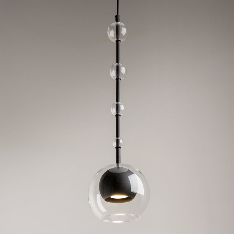 Maytoni Ros 1L pendant lamp, black GU10 D 16cm