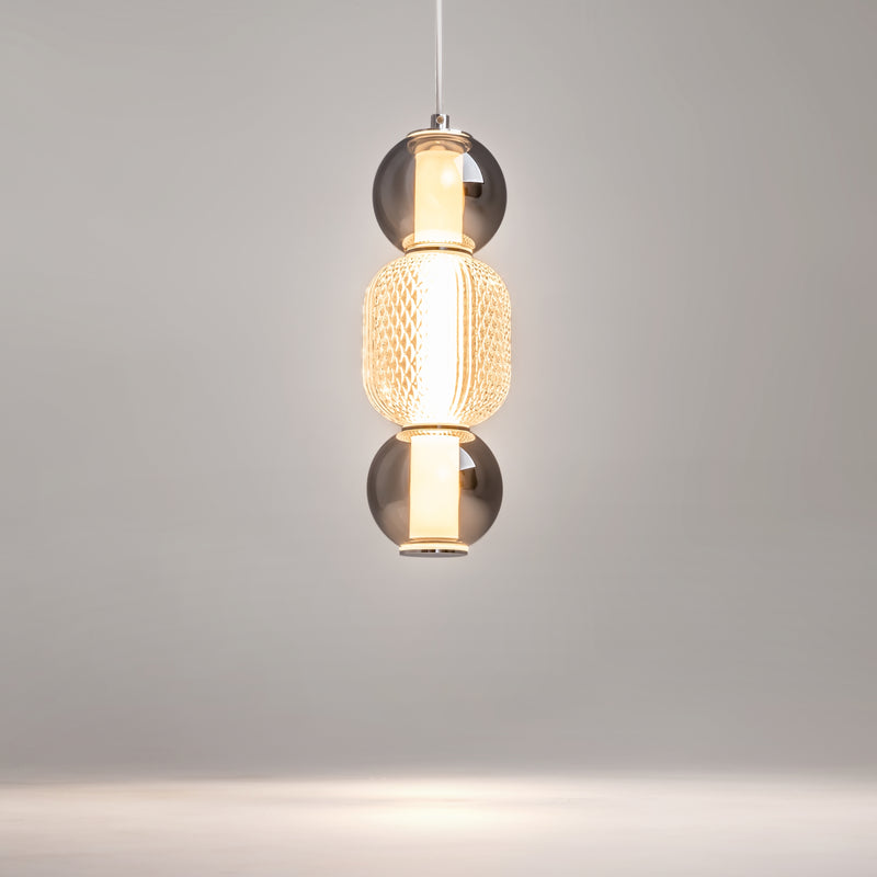 Maytoni Drop 1L pendant lamp, chrome LED D 12cm