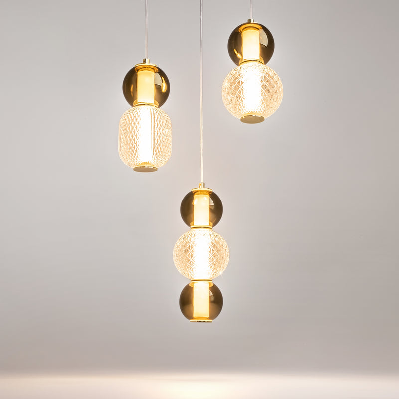 Maytoni Drop 1L pendant lamp, chrome LED D 38cm