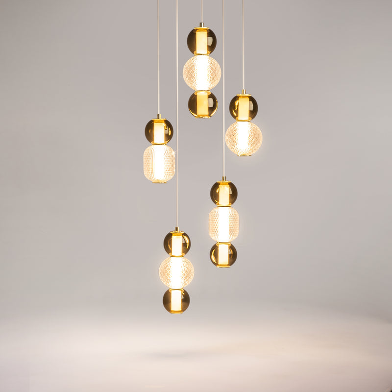 Maytoni Drop 1L pendant lamp, chrome LED D 43cm