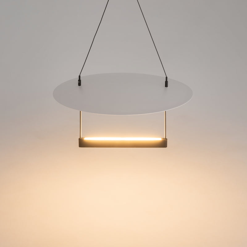 Maytoni Ambience 1L pendant lamp, black LED D 42-60cm