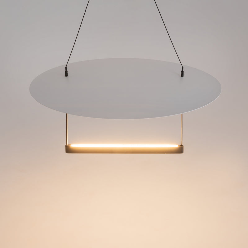 Maytoni Ambience 1L pendant lamp, black LED D 42-60cm