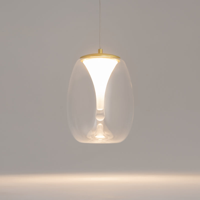 Maytoni Splash 1L Pendelleuchte, goldene LED D 20cm