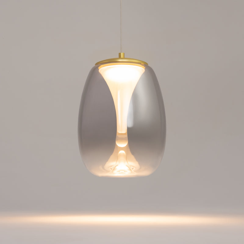 Maytoni Splash 1L Pendelleuchte, goldene LED D 20cm