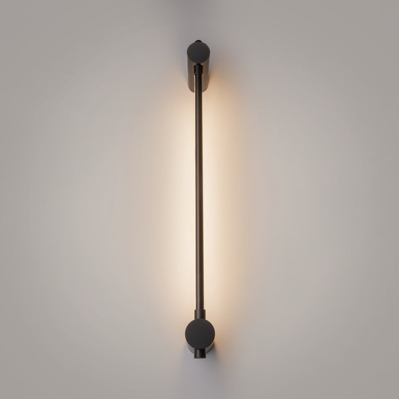 Maytoni Rotta 1L accent wall lamp, black LED D 5cm