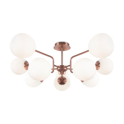 Maytoni Erich 10L ceiling lamp, brass E14 D 90.7cm