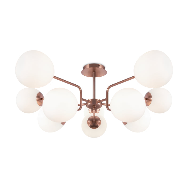 Maytoni Erich 10L ceiling lamp, brass E14 D 90.7cm