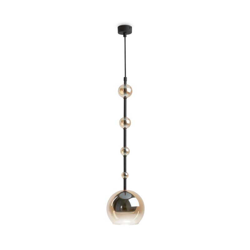 Maytoni Ros 1L pendant lamp, black GU10 D 16cm