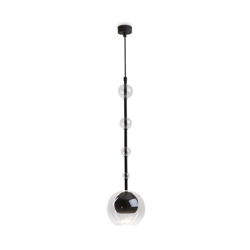 Maytoni Ros 1L pendant lamp, black GU10 D 16cm