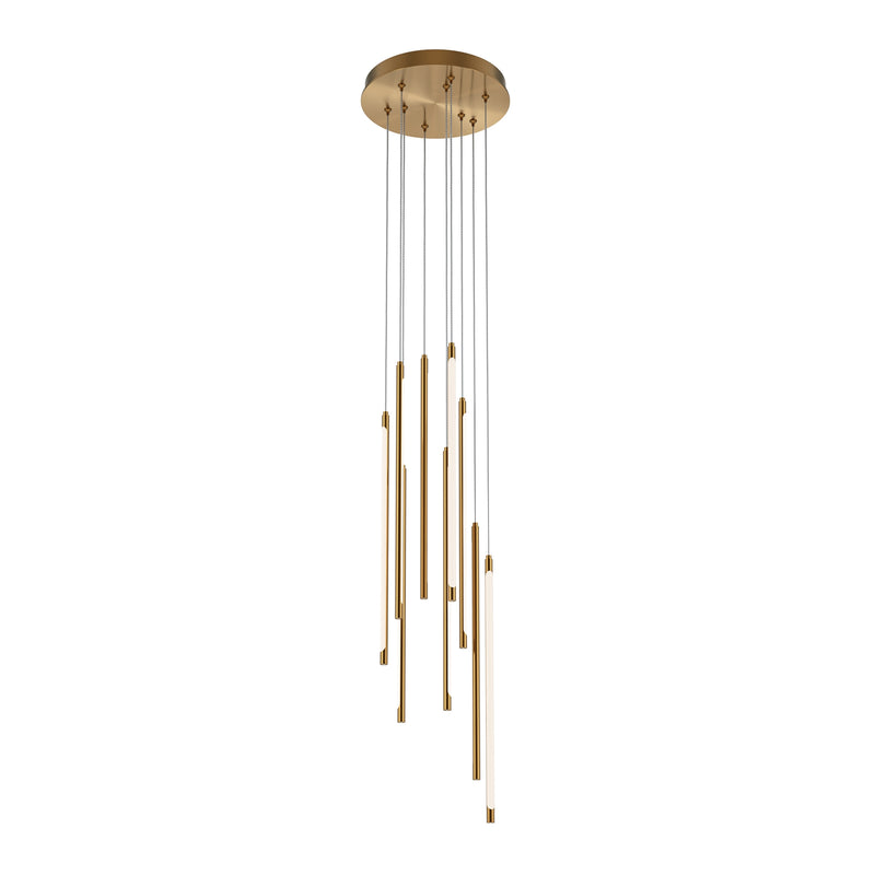 Maytoni Light stick 1L pendant lamp, brass LED D 35cm