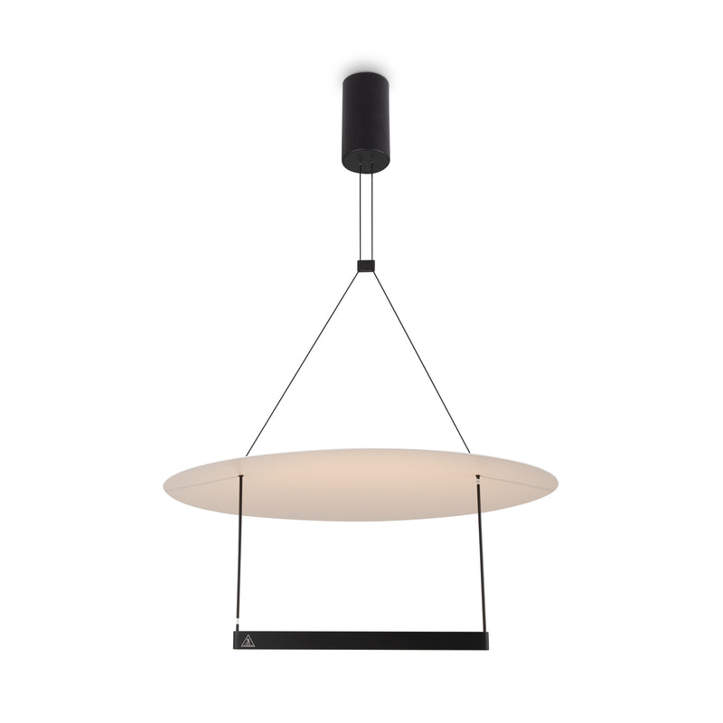 Maytoni Ambience 1L pendant lamp, black LED D 60cm