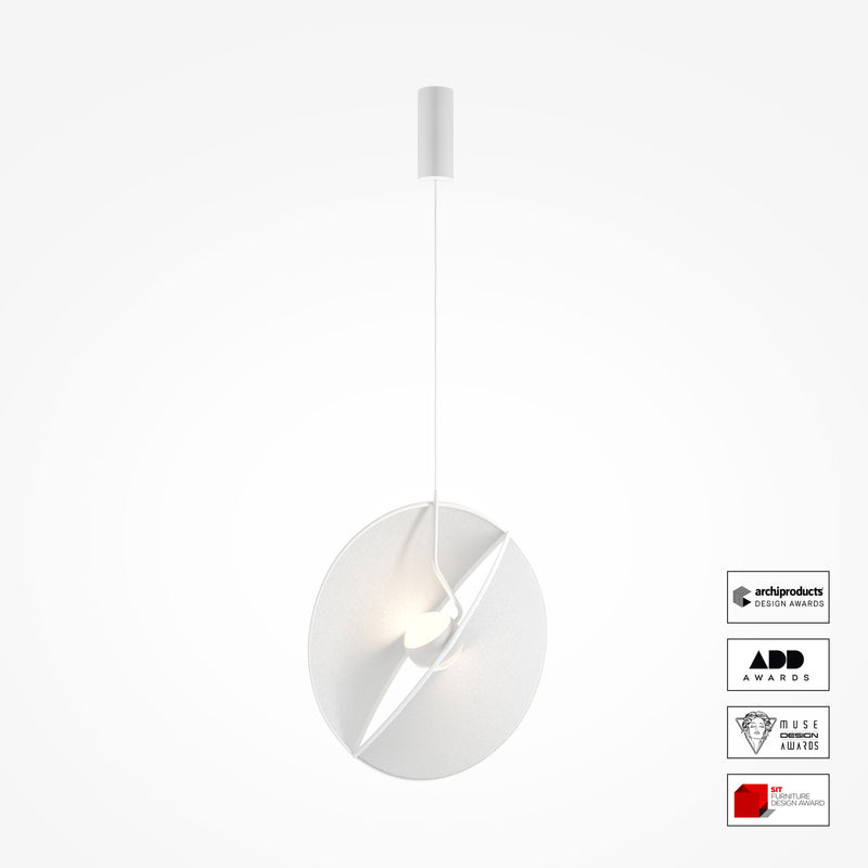 Maytoni Reflex 2L pendant lamp, white LED D 45cm