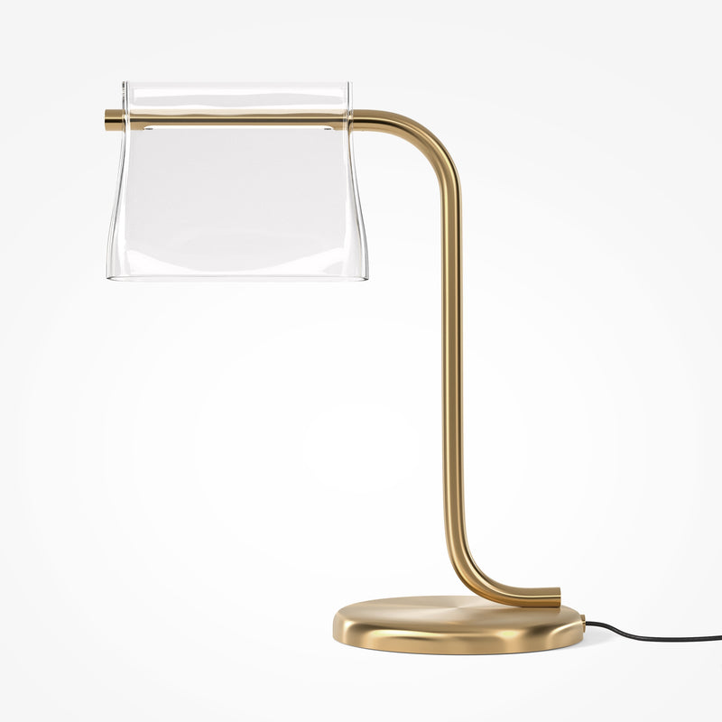 Maytoni Cabaret 1L table lamp, brass LED H 48.5cm