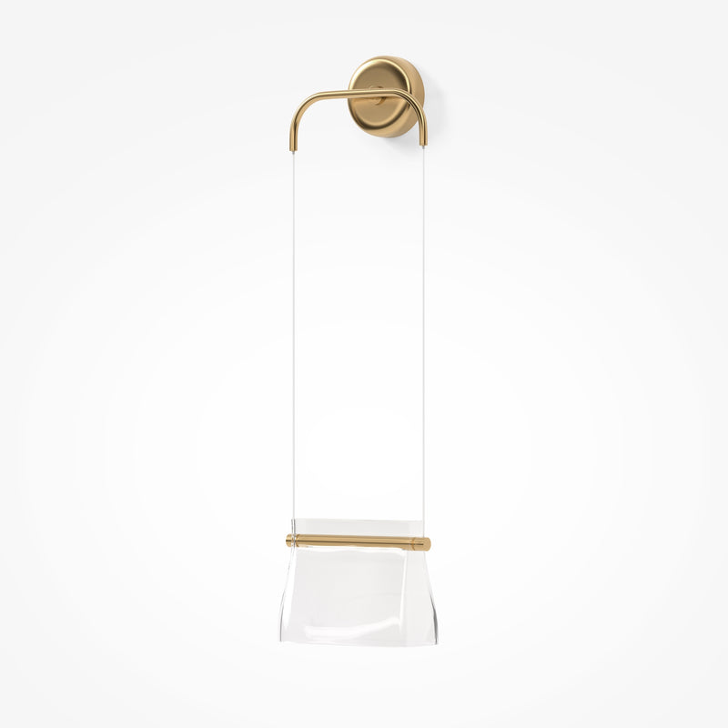 Maytoni Cabaret 1L wall sconce lamp, brass LED H 330cm