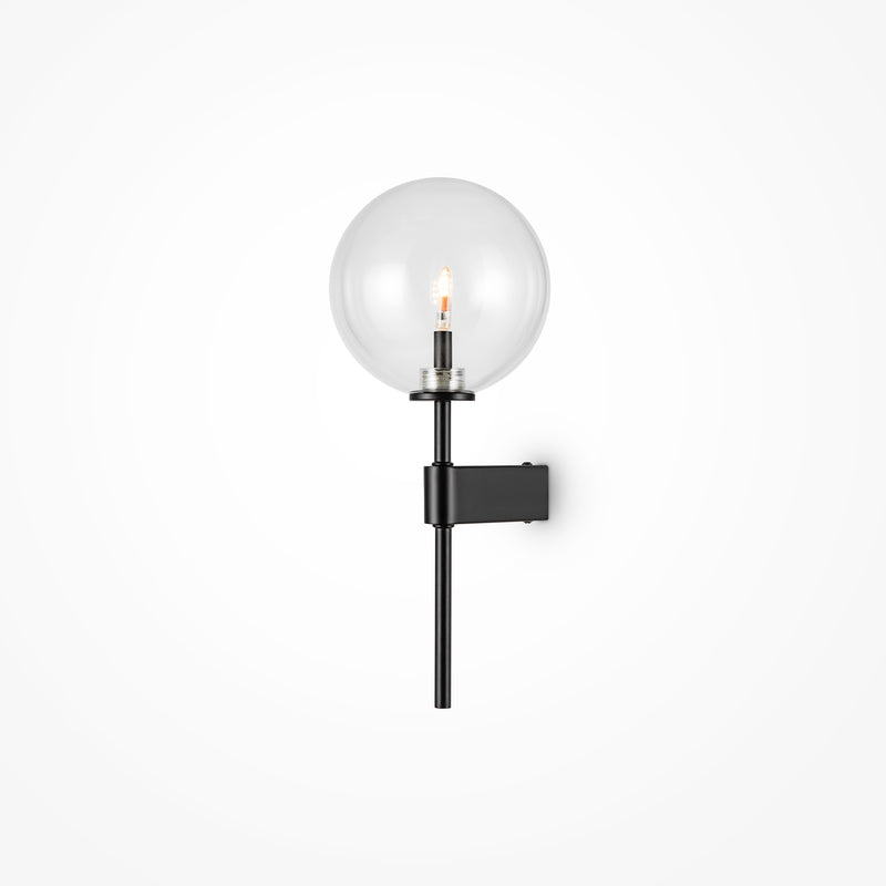 Maytoni Mood 1L wall sconce lamp, black G4 D 15cm