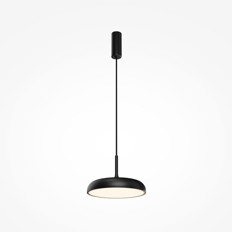 Maytoni Gerhard 1L pendant lamp, black LED D 30cm