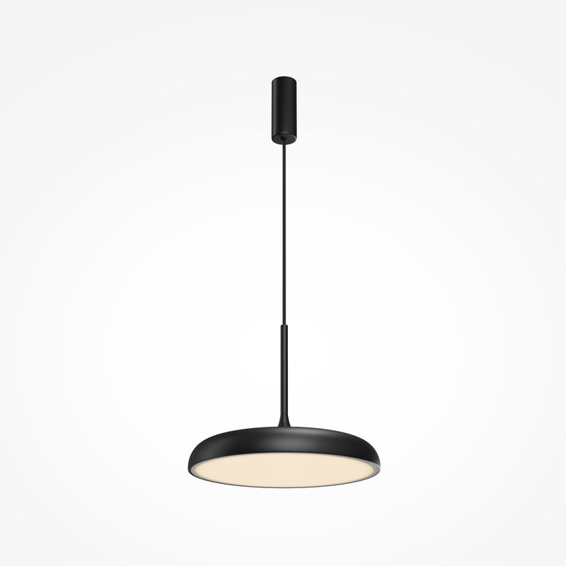 Maytoni Gerhard 1L pendant lamp, black LED D 40cm