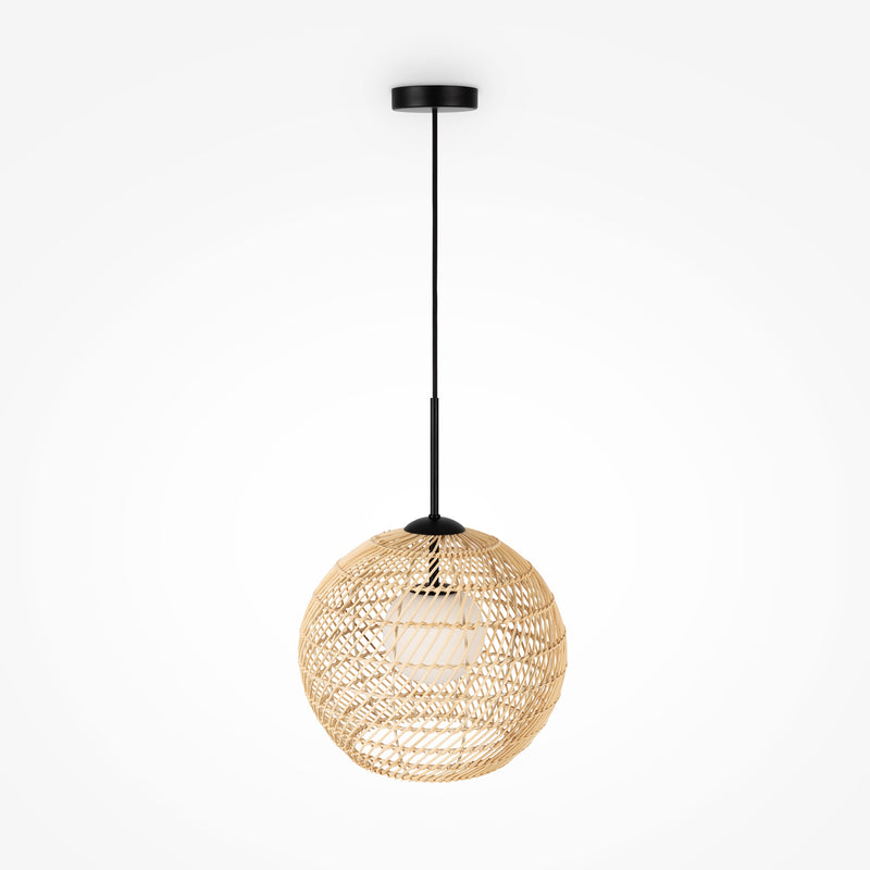 Maytoni Cane 1L pendant lamp, black G9 D 30cm