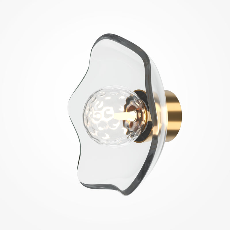 Maytoni Miracle 1L washer sconce lamp, brass G9 D 20cm