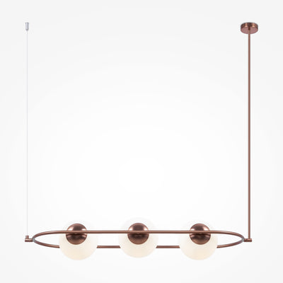 Maytoni Erich 3L linear suspension ceiling lamp, brass E14 D 15cm