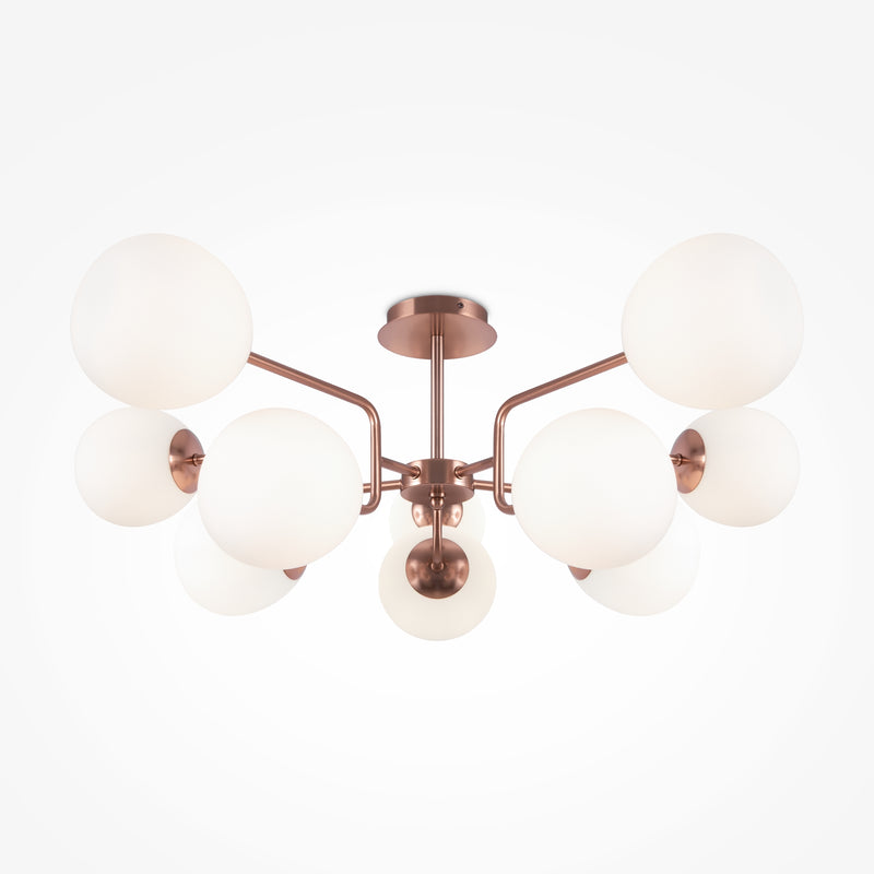 Maytoni Erich 10L ceiling lamp, brass E14 D 90.7cm