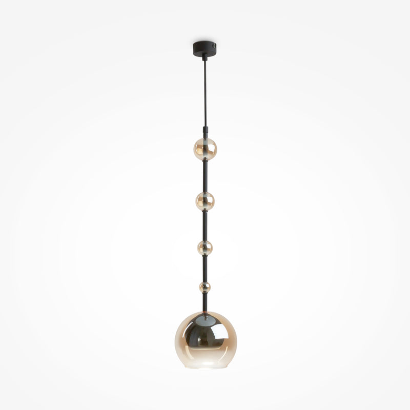 Maytoni Ros 1L pendant lamp, black GU10 D 16cm