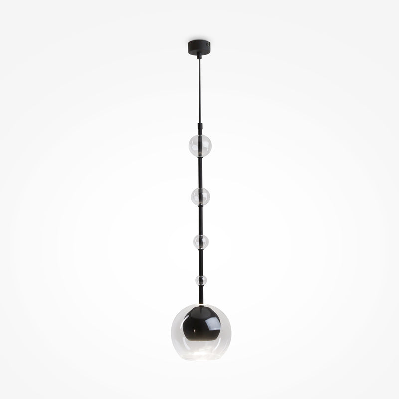 Maytoni Ros 1L pendant lamp, black GU10 D 16cm