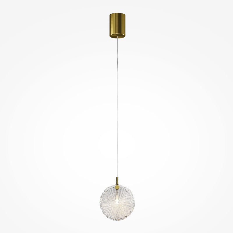 Maytoni Frozen 1L pendant lamp, brass G4 H 324cm