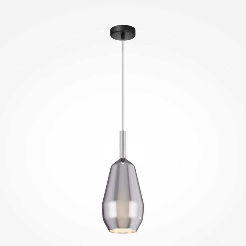 Maytoni Duality 1L pendant lamp, black E27 D 16cm