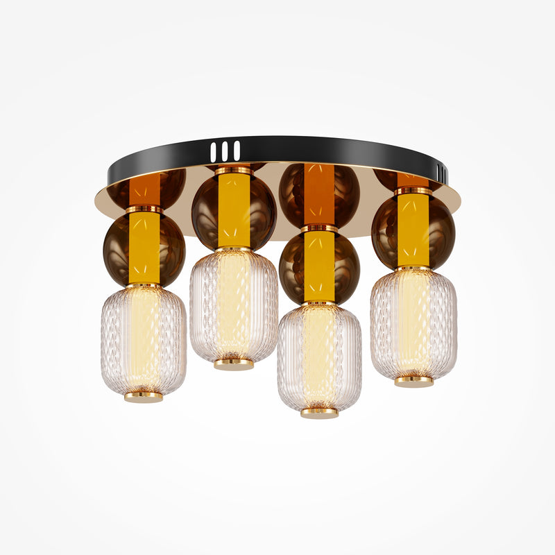 Maytoni Drop 1L flush mount ceiling lamp, chrome LED D 43cm