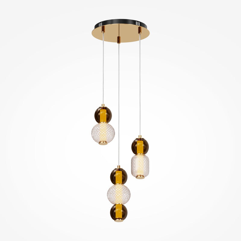 Maytoni Drop 1L pendant lamp, chrome LED D 38cm