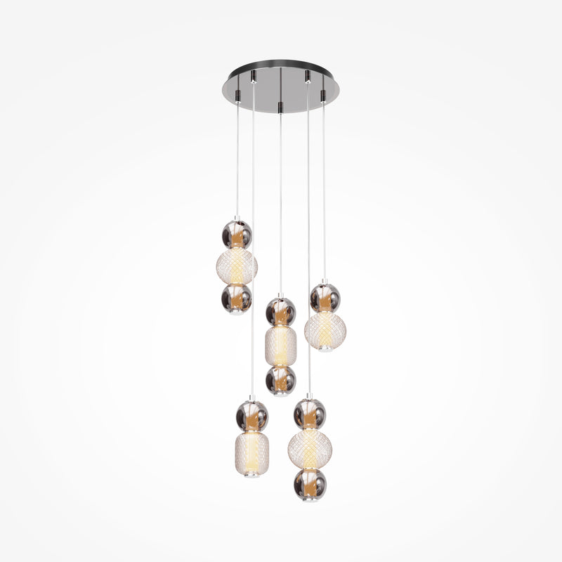 Maytoni Drop 1L pendant lamp, chrome LED D 43cm