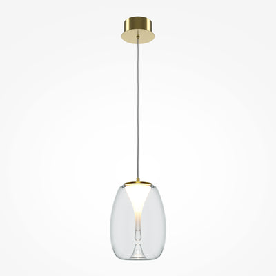 Maytoni Splash 1L pendant lamp, gold LED D 20cm