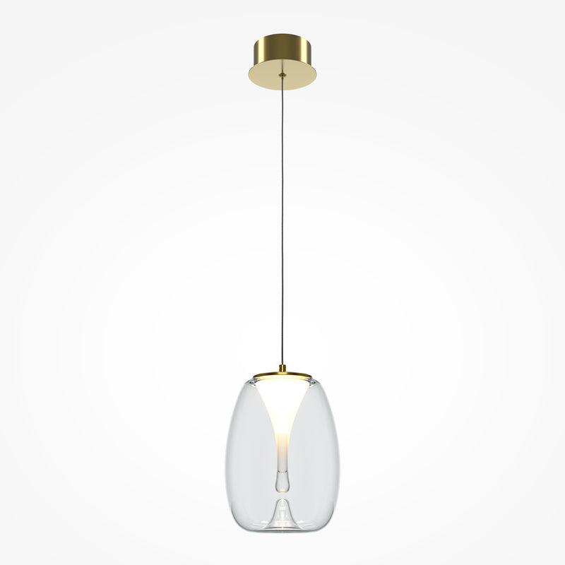 Maytoni Splash 1L pendant lamp, gold LED D 20cm