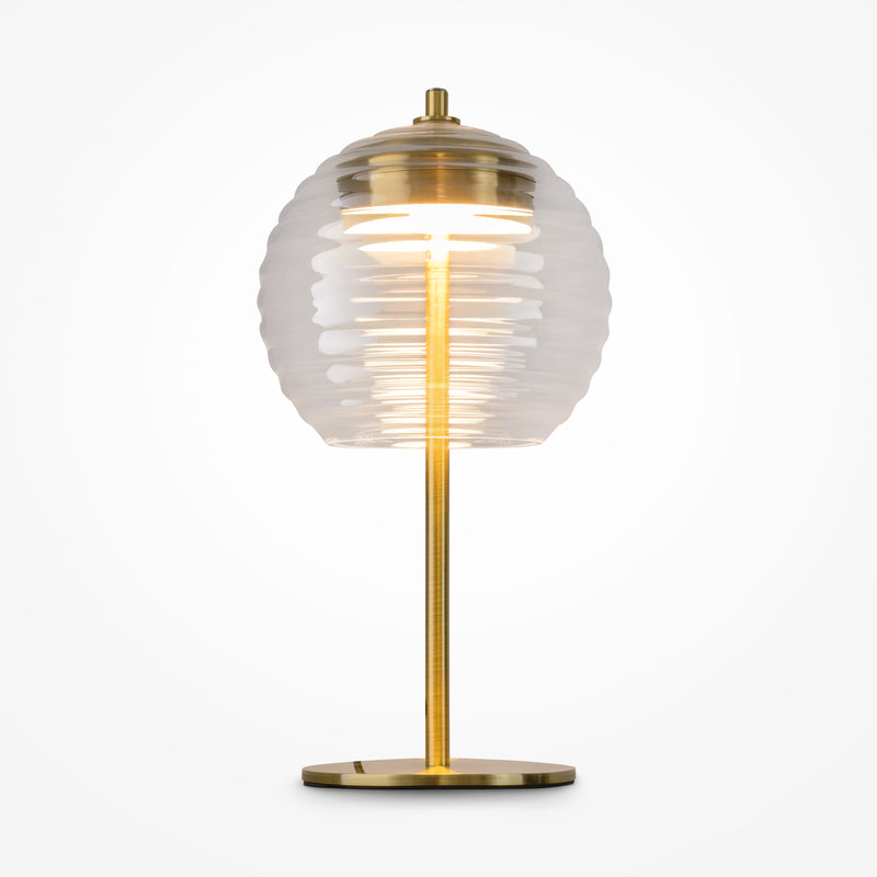 Maytoni Mystic 1L table lamp, brass LED D 20cm