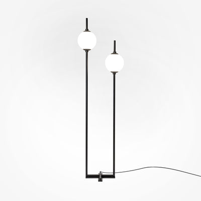 Maytoni The Sixth Sense 2L floor lamp, black LED D 18cm