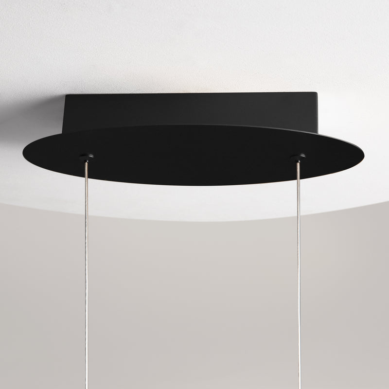 Maytoni Curve 1L pendant lamp, black LED