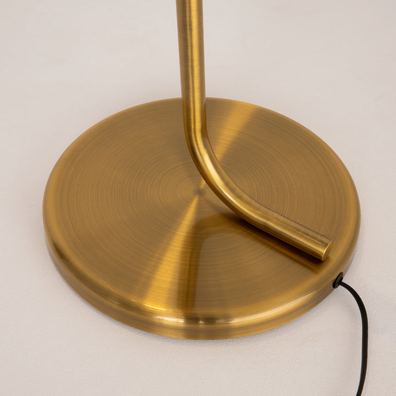 Maytoni Cabaret 1L floor lamp, brass LED H 126.5cm