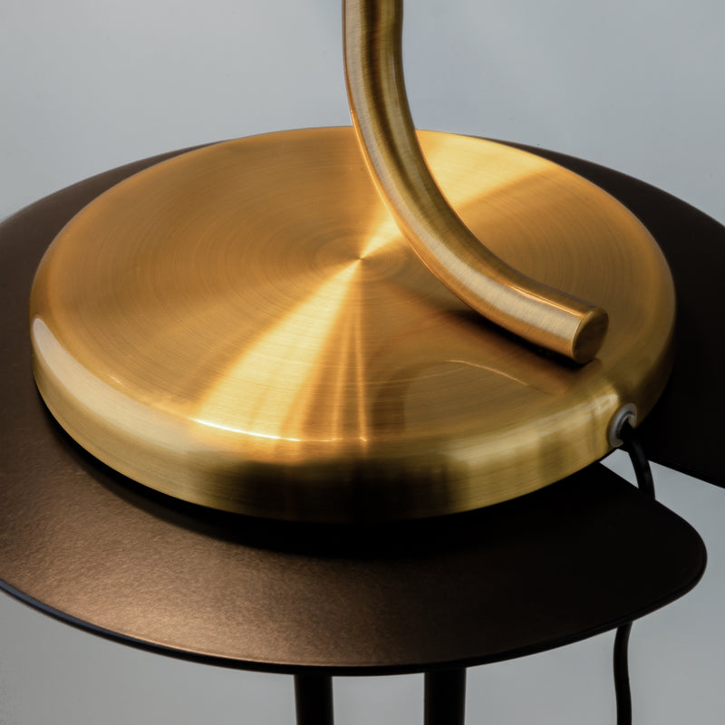 Maytoni Cabaret 1L table lamp, brass LED H 48.5cm